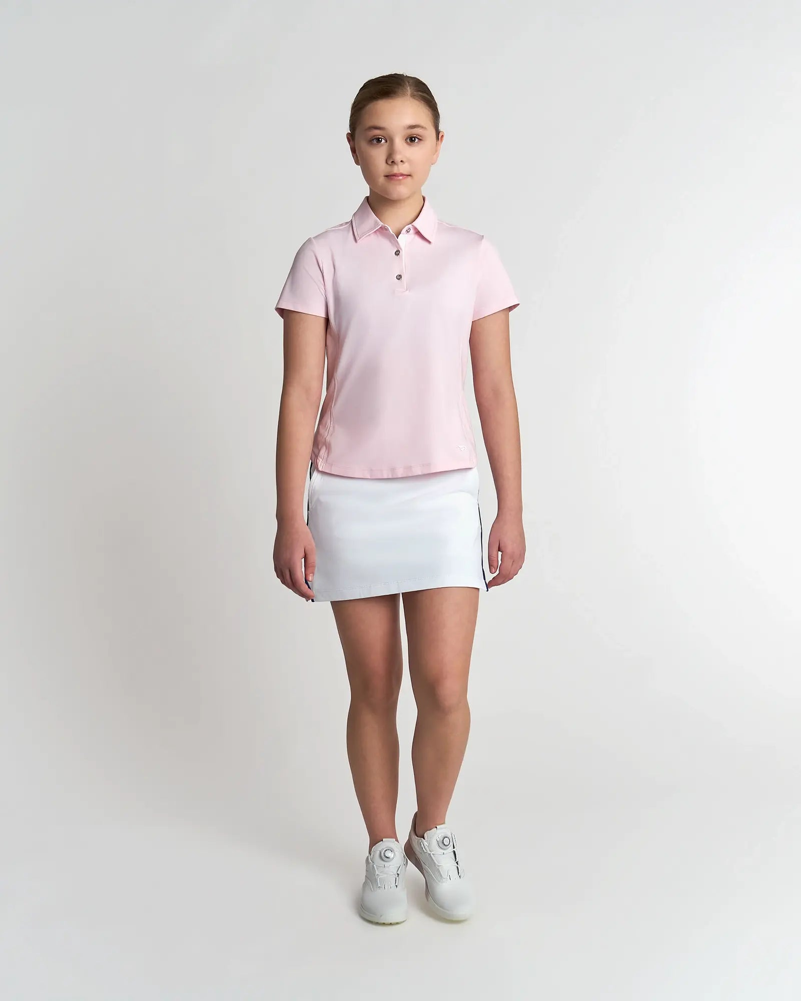 Grey and pink polo shirt hotsell