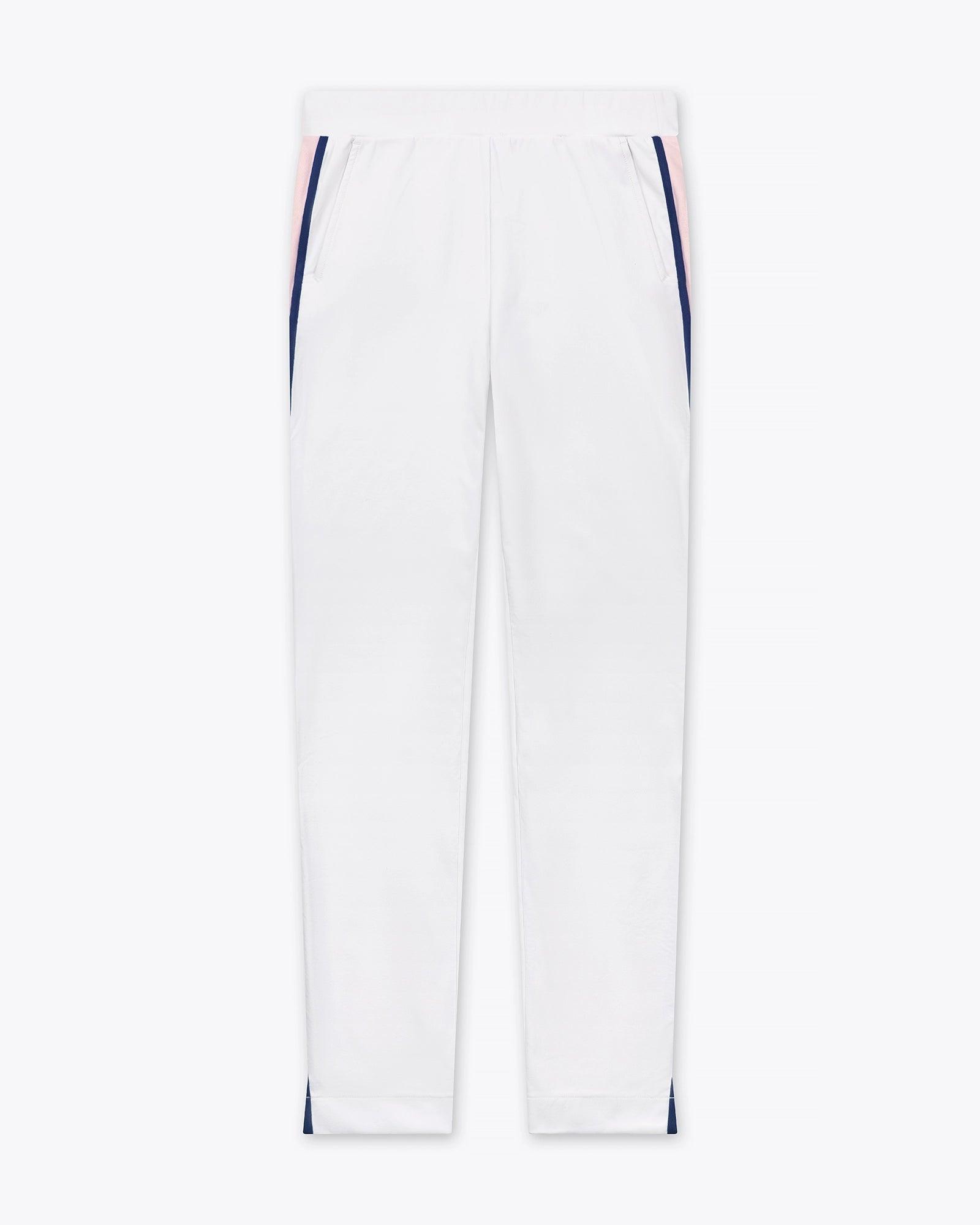 Sarah Side Stripe Pant - White