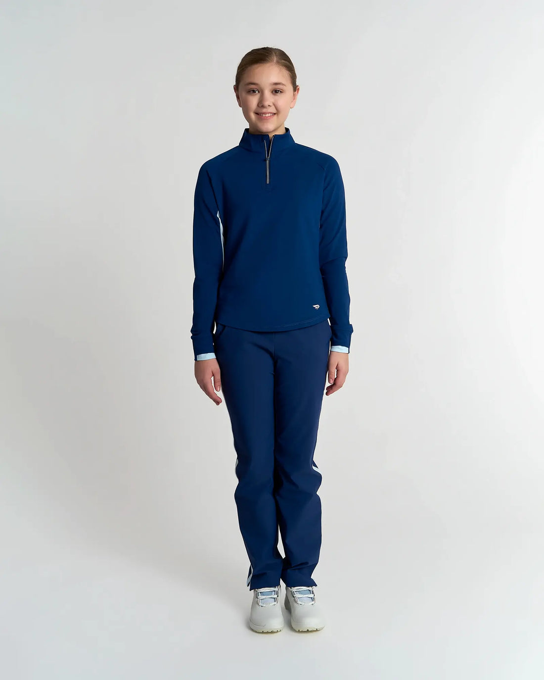 Taylor Long Sleeve Half Zip Top - Navy