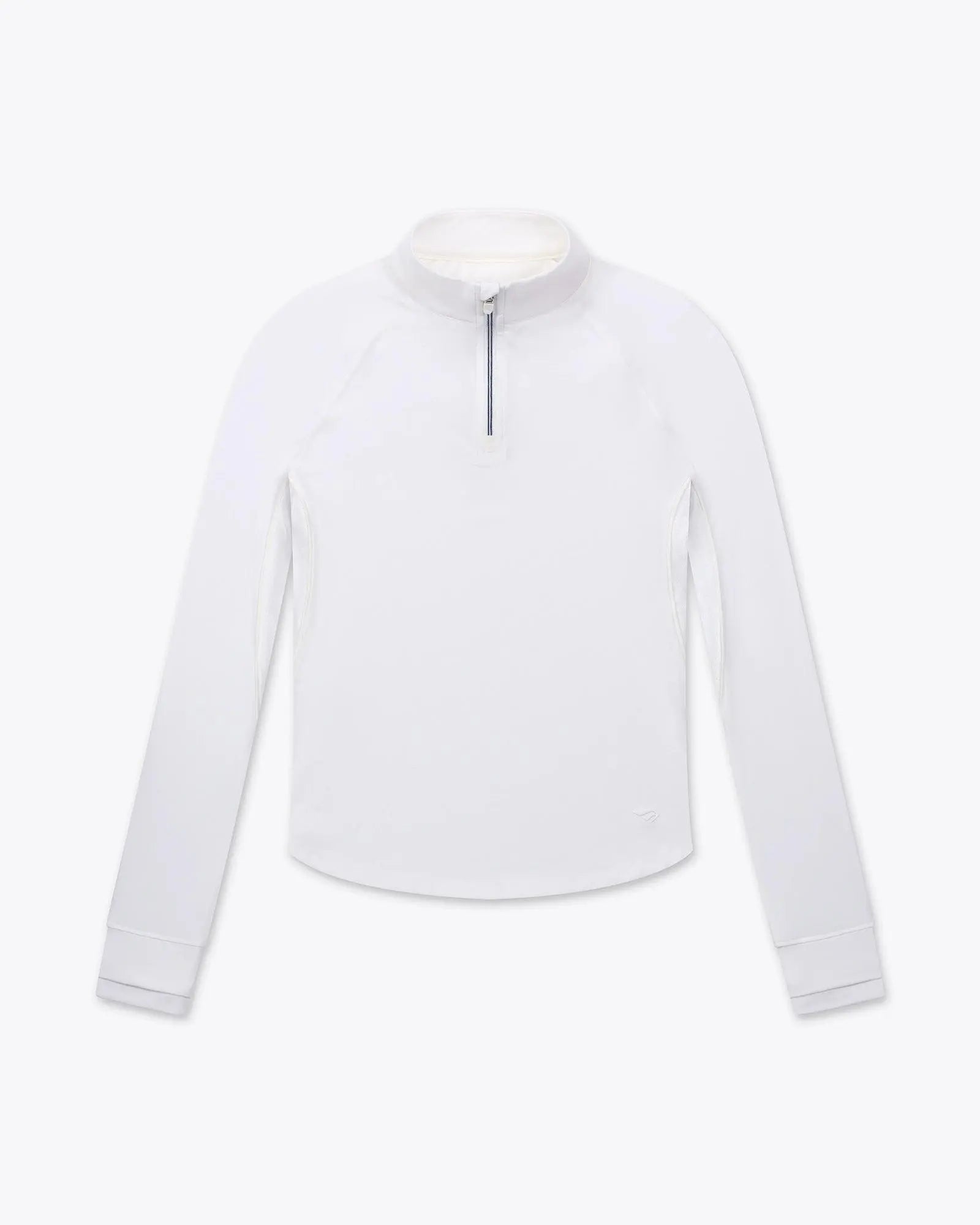 Taylor Long Sleeve Half Zip Top - White