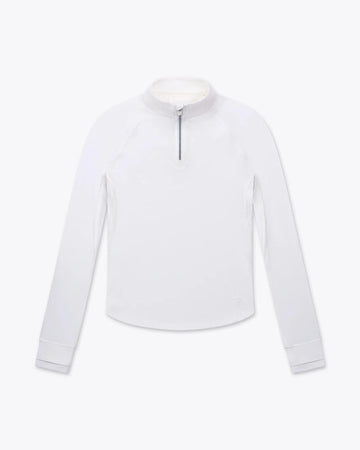 Taylor Long Sleeve Half Zip Top - White